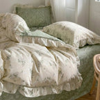 Juego de ropa de cama reversible de 4 piezas con estampado